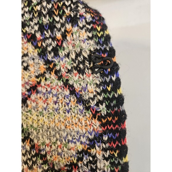 Kamana Multicolor Hooded Cardigan Long Sweater Womens Size Small Rainbow Boho - Picture 10 of 15